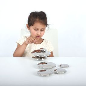 Sensory Reflective Silver Buttons | Creative Activity