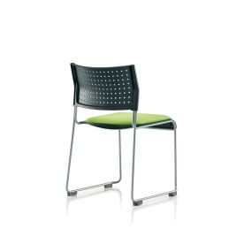 Kraft Sled Frame Upholstered Seat Sidechair | Creative Activity